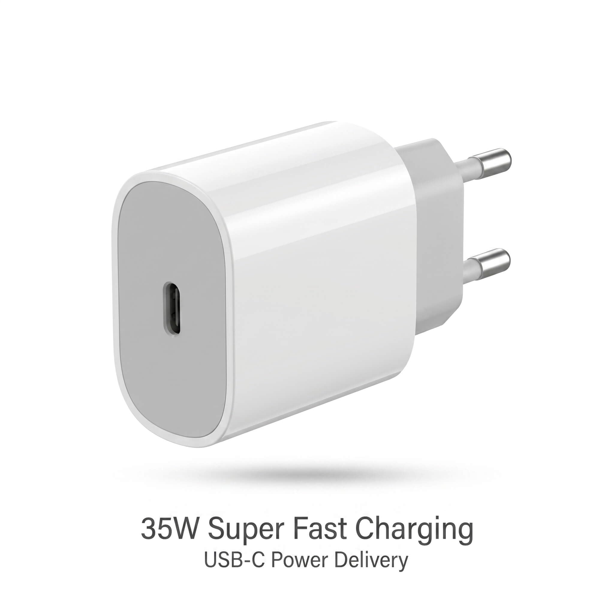 Caricabatterie USB-C 35W Ricarica Rapida, Bianco, Confezione da 10, Compatto, Adattatore di Alimentazione Tipo C, Compatibile con iPhone 17/16/15/14/13/12/11/SE/X/XS/XR e Samsung Galaxy