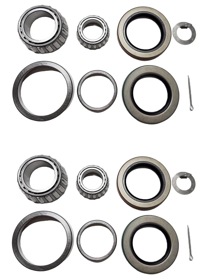 (Sets of 2) WESTERNPRIME Trailer Hub Wheel Bearing Kit 25580 LM67048 with Grease Seal 10-36 & 10-10 for 5200-6000 lb. Axles