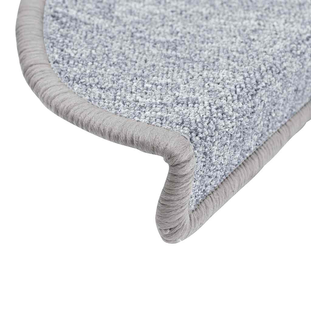 Maty na schody 20 sztuk 56x17x3 cm jasnoszare półokrągłe