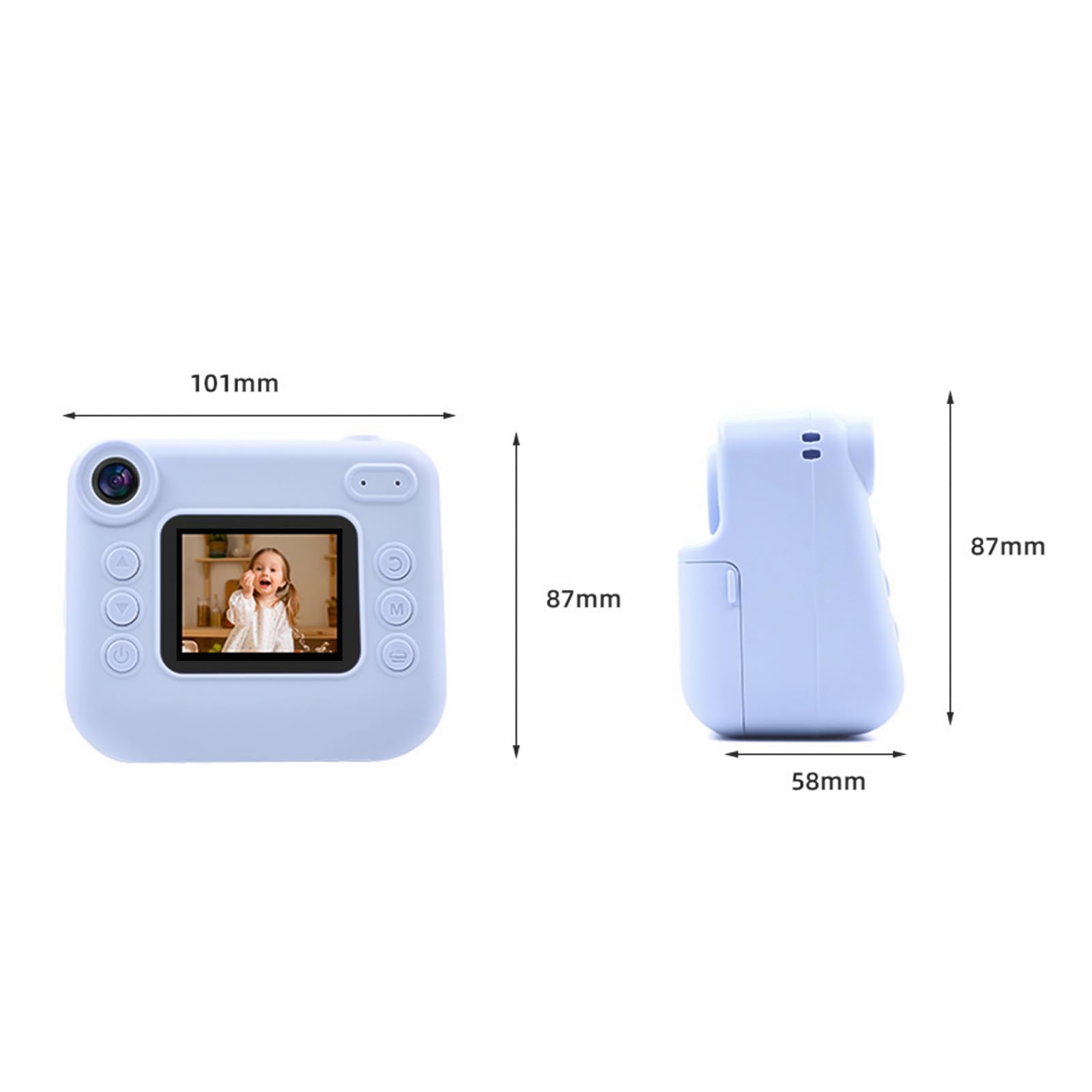 Fabater Sofortbildkamera mit Videoaufzeichnung und MP3-Player (Blue)