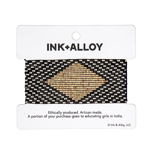 INK + ALLOY Beaded Cuff Bracelets for Women, Brooklyn Luxe Seed Bead Stretch Boho Bracelet, Handmade Jewelry for the Modern Bohemian, 1.5-Inch Width2