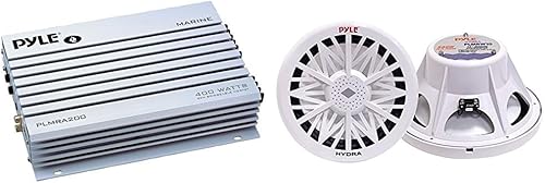 Miniatura 8 de PYLE PLMRA400 Amplificador de 4 canales, de 400W, 2 canales, Aluminio