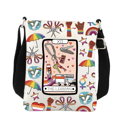 BNQL Lesbian Tarot Crossbody Bag Lgbtq Gifts Tarot Lover Gifts Lgbt Pride Gifts Funny Lesbian Gifts Lesbian Shoulder Bag