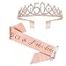 Fusciacca e diadema per il 50 ° compleanno in oro rosa per donna, regali per il 50 ° compleanno per forniture per bomboniere per il 50 ° compleanno