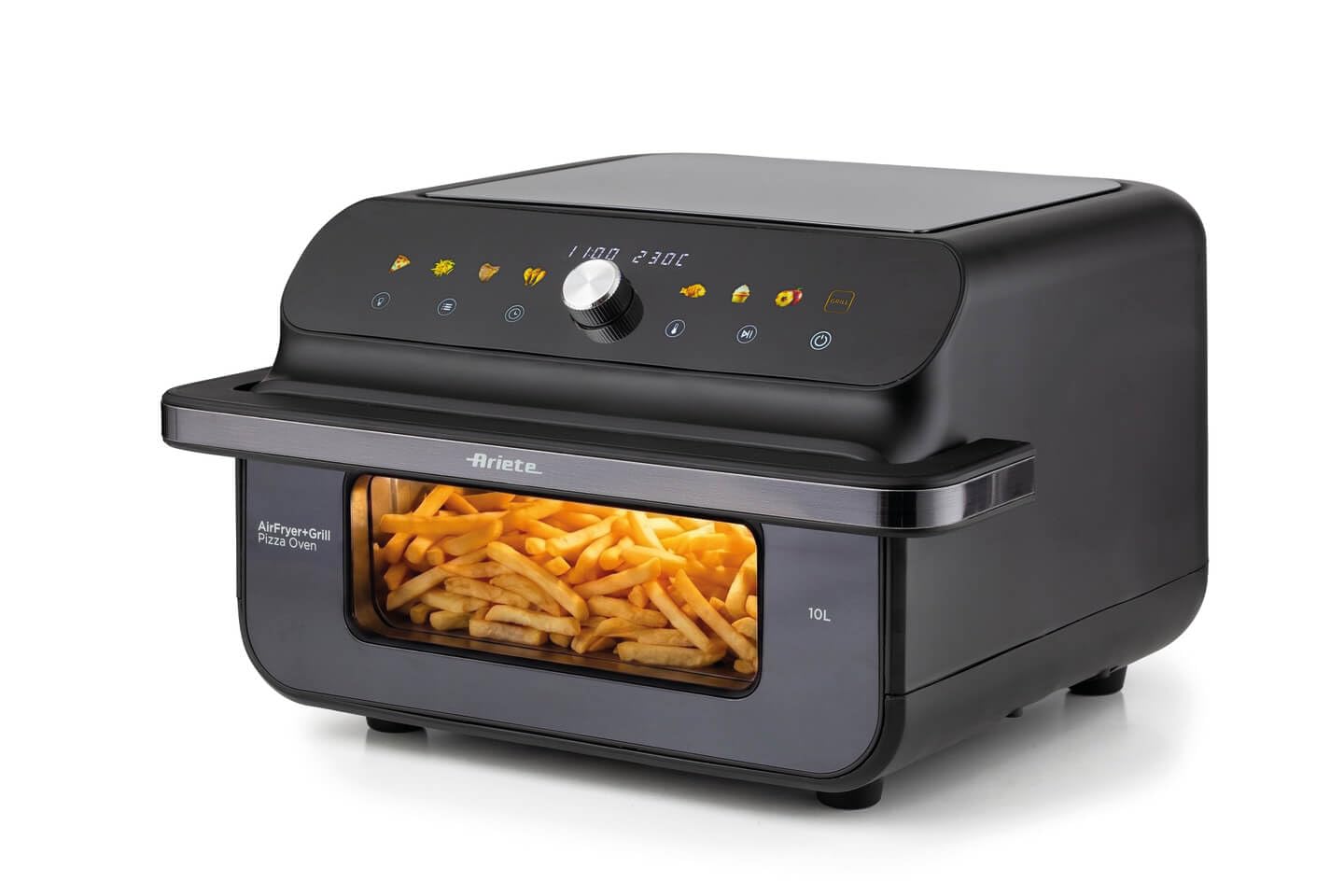 Ariete 4649 Air Fryer + Grill Pizza Oven, Friggitrice e Forno 10L 2000W
