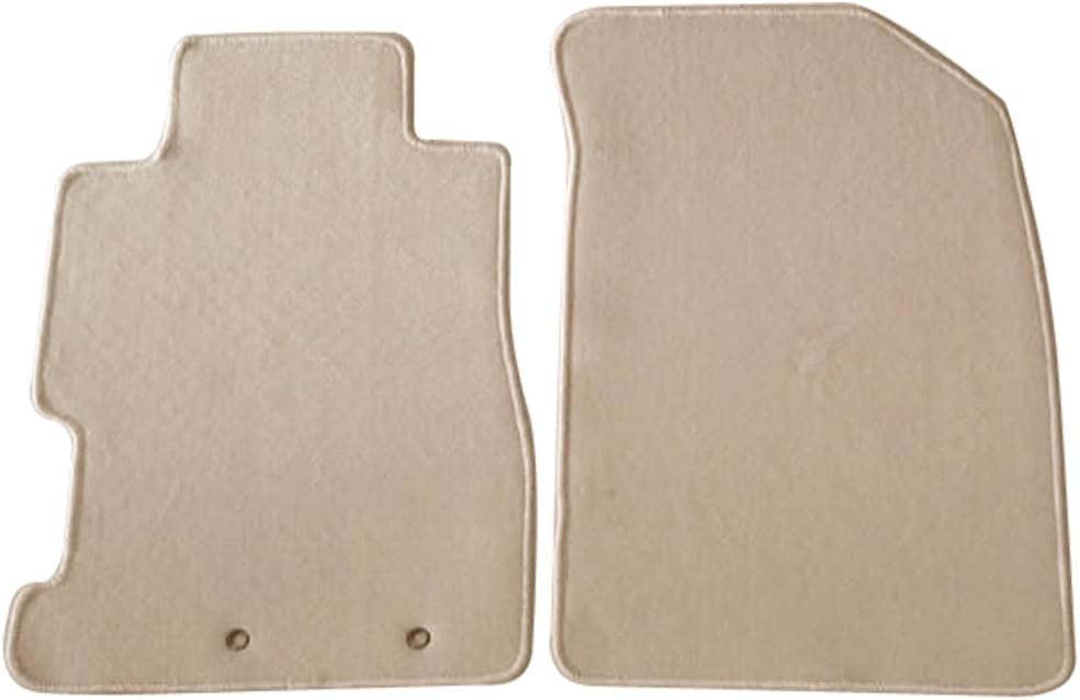 Floor Mats Compatible with 2001-2005 Honda Civic & 2002-2005 Honda Civic, Front & Rear Beige 3PC Nylon Car Floor Carpets Carpet Liner by IKON MOTORSPORTS, 2002 2003 2004