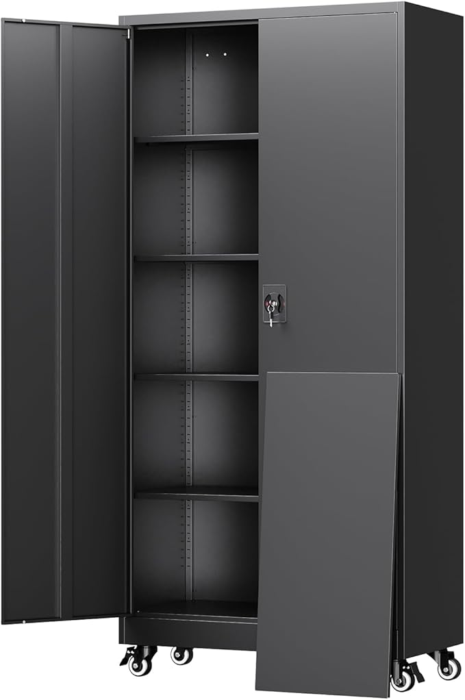 Metal Garage Storage Cabinet with Locking Doors