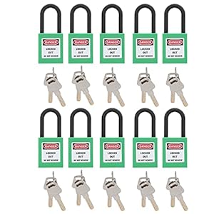 Mtlavish Sicherheit Vorhängeschloss 6-mm (Grün)