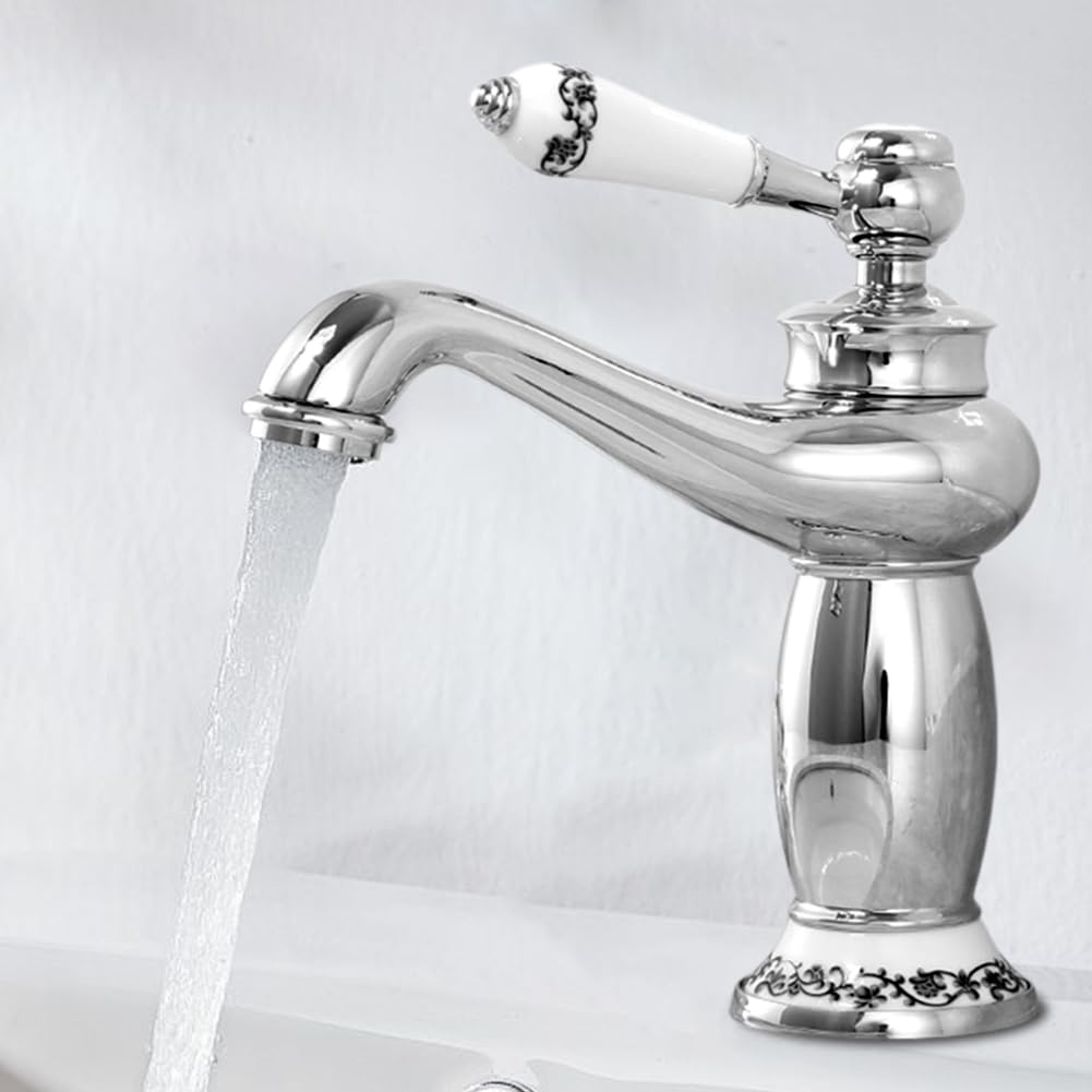 Robinet de baignoire sur pattes VEVOR en chrome poli avec douchette et bec pivotant