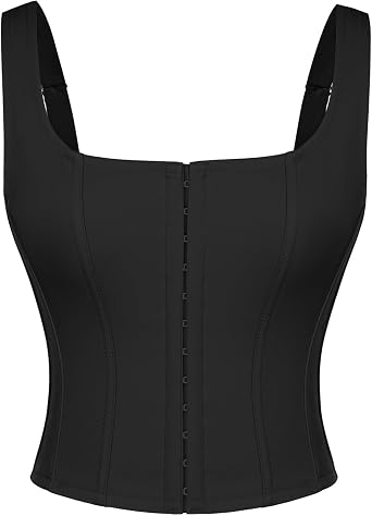 Scarlet Darkness Square Neck Sleeveless Corset Top