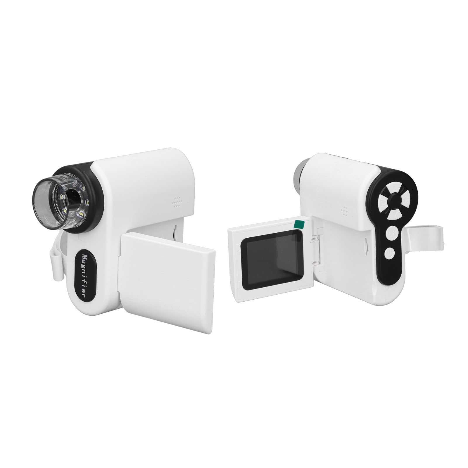 AMONIDA Microscopio per Bambini, Microscopio Digitale Portatile 1000X con Registrazione Video su Schermo a Colori da 2 Pollici, Ideale per l'esplorazione Scientifica (WHITE)