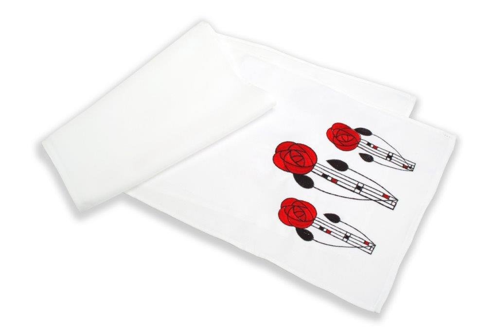 Justina Claire Red Table Runner Mackintosh Rose Design (, 14X36)