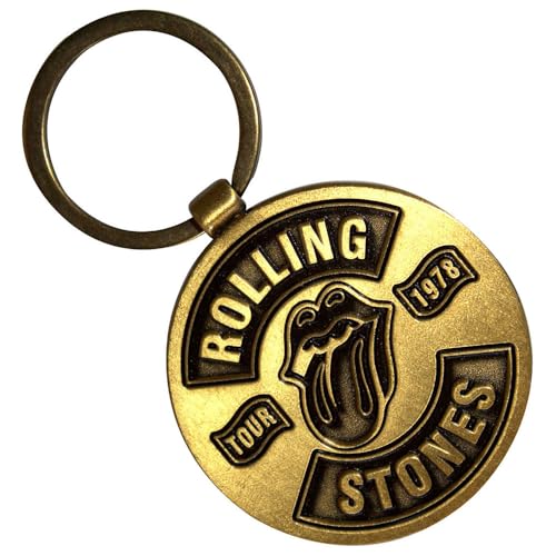 [Rock Off officially licensed products] The Rolling Stones Classic Tongue Tour 78 Double-Sided L[z_[ Keychain Size One Size