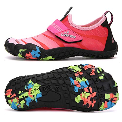 Image of UBFEN Kids Water Shoes for Boys Girls Quick-Dry Swim Aqua Socks | Lightweight, Barefoot-style, Perfect for Water parks, Beach, Pool, Kayak, Creek Hiking, Camping, Toddler, Little Kid, Big Kid