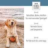 Homes&Bones Doggy Egg Hundespielzeug befüllbar aus Naturkautschuk zur Hundebeschäftigung als Futterball & Intelligenzspielzeug für mittlere bis große Hunde orange