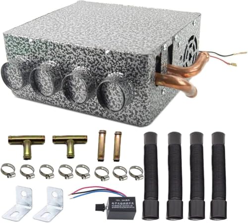 Riscaldatore per auto e camion universale da 8000 BTU, 4 porte, 12 volt, riscaldatore ad aria, riscaldatore da parcheggio portatile diesel, riscaldatore ausiliario universale per cabina a basso pro