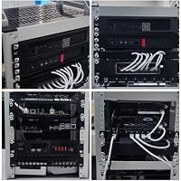GeeekPi DeskPi RackMate T2, 12U 10 Zoll Serverschrank, 260 mm Tiefes Mini-Rack mit Regalboden & Blindplatte & Patchpanel, für NAS, AV- & Netzwerktechnik (Silber) – Ansicht 7