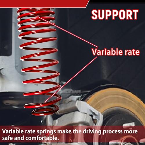 Image of 2PCS 1 inch-3.5 inch Lift Rear Heavy Duty Coil Springs for 2009-2018 Ram 1500 2WD 4WD with Extra 35% Load Capacity (Red)