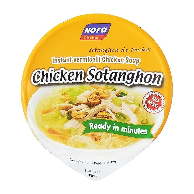 Nora Kitchen Instant Vermicelli Chicken Sotanghon Soup (6 Pack, Total of 9.6oz) image 4