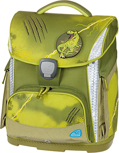 Schneiders 78381-065 - Schulranzenset Plus mit Federmappe, Schlamper und Sportbeutel, Wild Olive, leicht, ergonomisch, 4 teilig