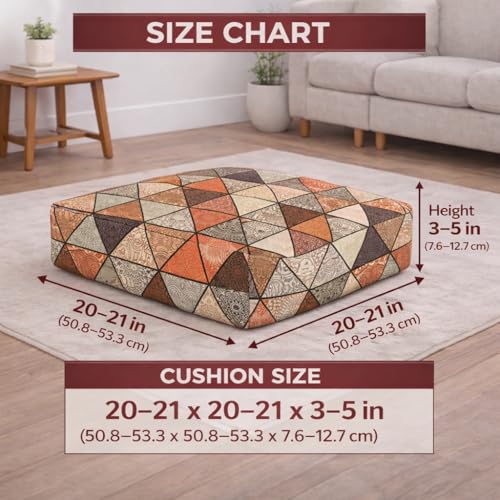 Image of STITCHNEST 'Contour Fit Series' Stretchable Printed Wooden Sofa Cover (Pack of 6) - Elastic Wooden Chair Cover | Wooden Sofa Seat Cover | Size - 20-21 x 20-21 x 3-5 in
