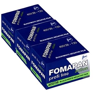 Foma 3er Pack FOMAPAN Action 400 135/36 SCHWARZ/WEIß Kleinbildfilm, FO11502-3