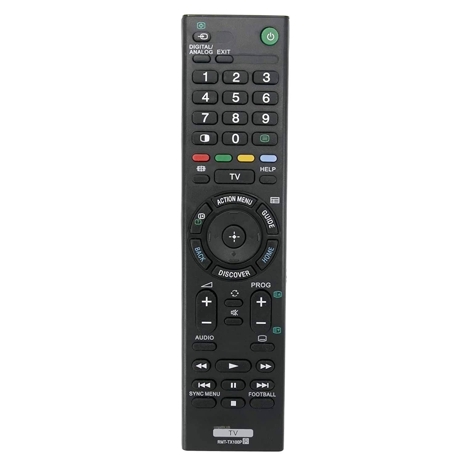 VNQ Remote Compatible with Sony Bravia Led Tv Remote RMT-TX100P Remote, Your Old Remote Must be Exact Same (Next-1)