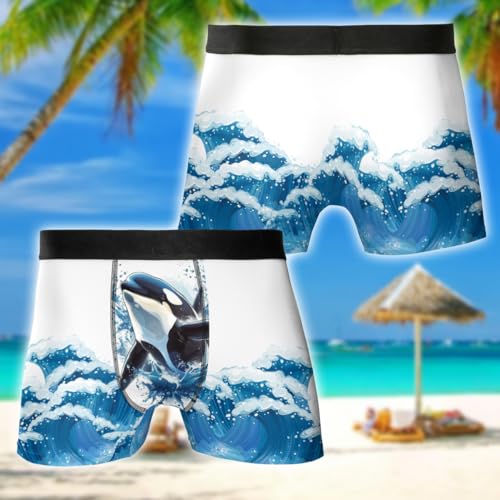 Funny Boxers Brief For Men - Animal Lovers Novelty Mens Boxer Briefs, Mens Underwear Boxer Briefs Breathable Set 013