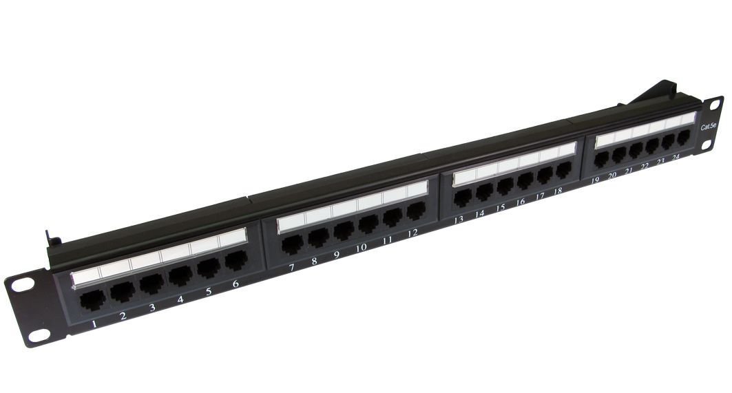 Cables Direct 24 port Cat5e patch panel 1U pezzo di pannello