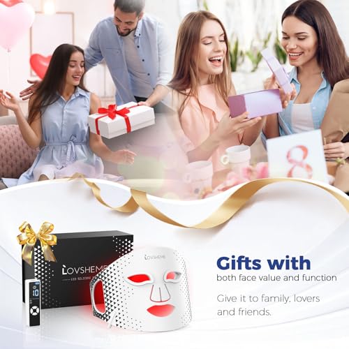 Red Light Therapy for Face, Advanced LED Face Mask Light Therapy, red light therapy Mask - Red, Blue & Infrared Light Therapy for Acne, Wrinkles & Skin Rejuvenation