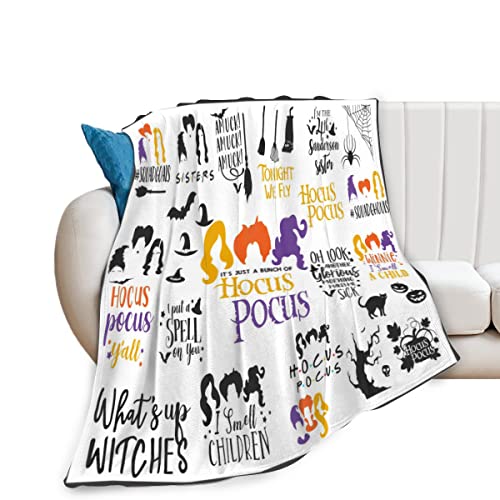 Cartoon Hocus Pocus Blanket Halloween Ultra-Soft Micro Fleece Lightweight Blanket Sofa Comfort Warm Flannel Throw Blankets For Bed Living Room 50"X40" (50"X40") #TOP16