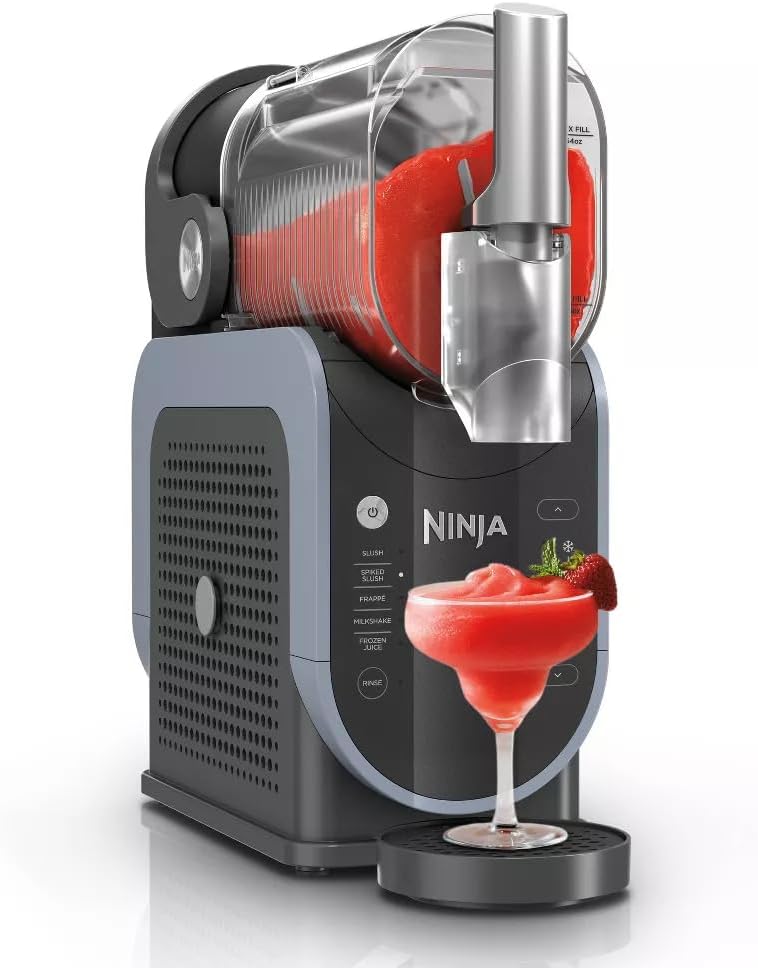 Ninja SLUSHii Professional Frozen Drink & Slush Maker, 88oz Capacity, No Ice Needed, 5 Settings for Slush, Frappe, Milkshake & Frozen Juice (Gray)