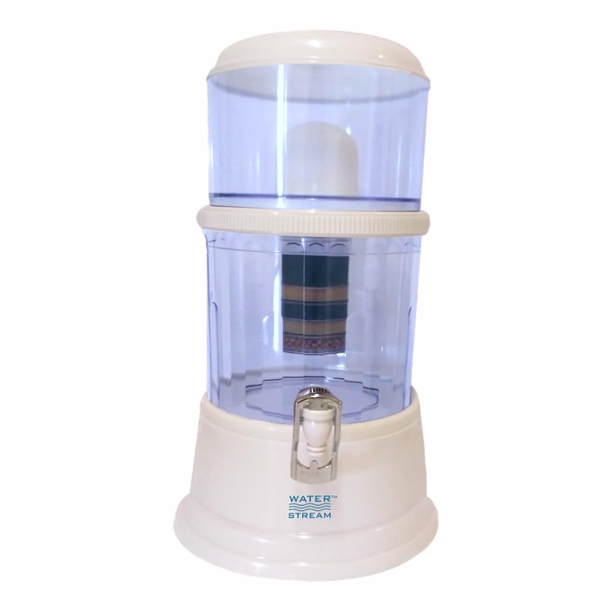 Water Stream by Little Luxury Crystal Clear 4-Gallon Countertop Gravity Water Filter System - Portable Alkaline Filtration System - Enjoy Clean and