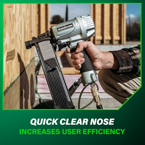 Metabo HPT 7/16" Standard Crown Stapler, Pro-Preferred Pneumatic Power Nailers, Construction Tool for Roof Decking & Subfloor Install, 16 Gauge Power Stapler, 1" to 2" Crown Staples, N5008AC2 thumbnail 10