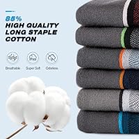 Cirorld Mens Ankle Running Socks, Athletic Cushioned Low Cut Moisture Wicking Cotton Short Sports Socks, 6 Pairs — image 3