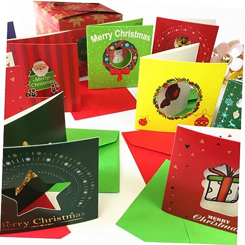 Tofficu Cartão de felicitações de festa, cartões de Natal, sortido, cartões de Natal, pequeno, criat