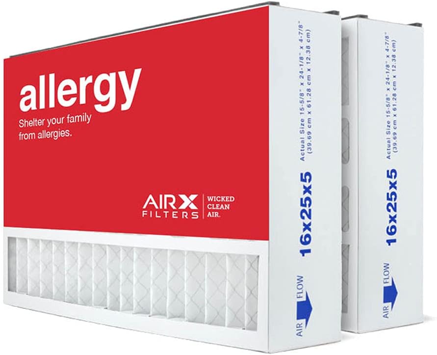 AIRx Filters 20x25x5 MERV 11 HVAC AC Furnace Air Filter Replacement for Air Bear Trion 255649-102, Allergy 2-Pack, Made in the USA