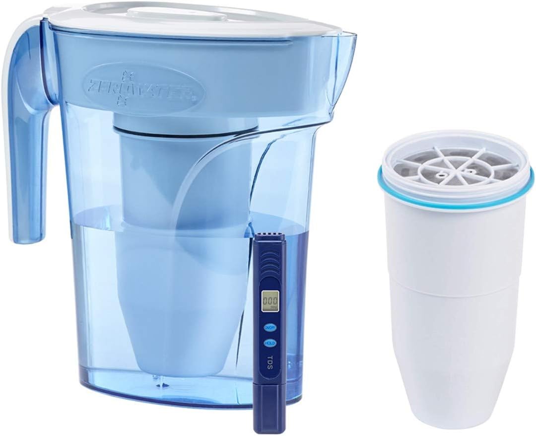 Amazon.co.jp ZeroWater 6カップピッチャー (ZP006) TDSメーターと交換用フィルター2個付き ホーム＆キッチン