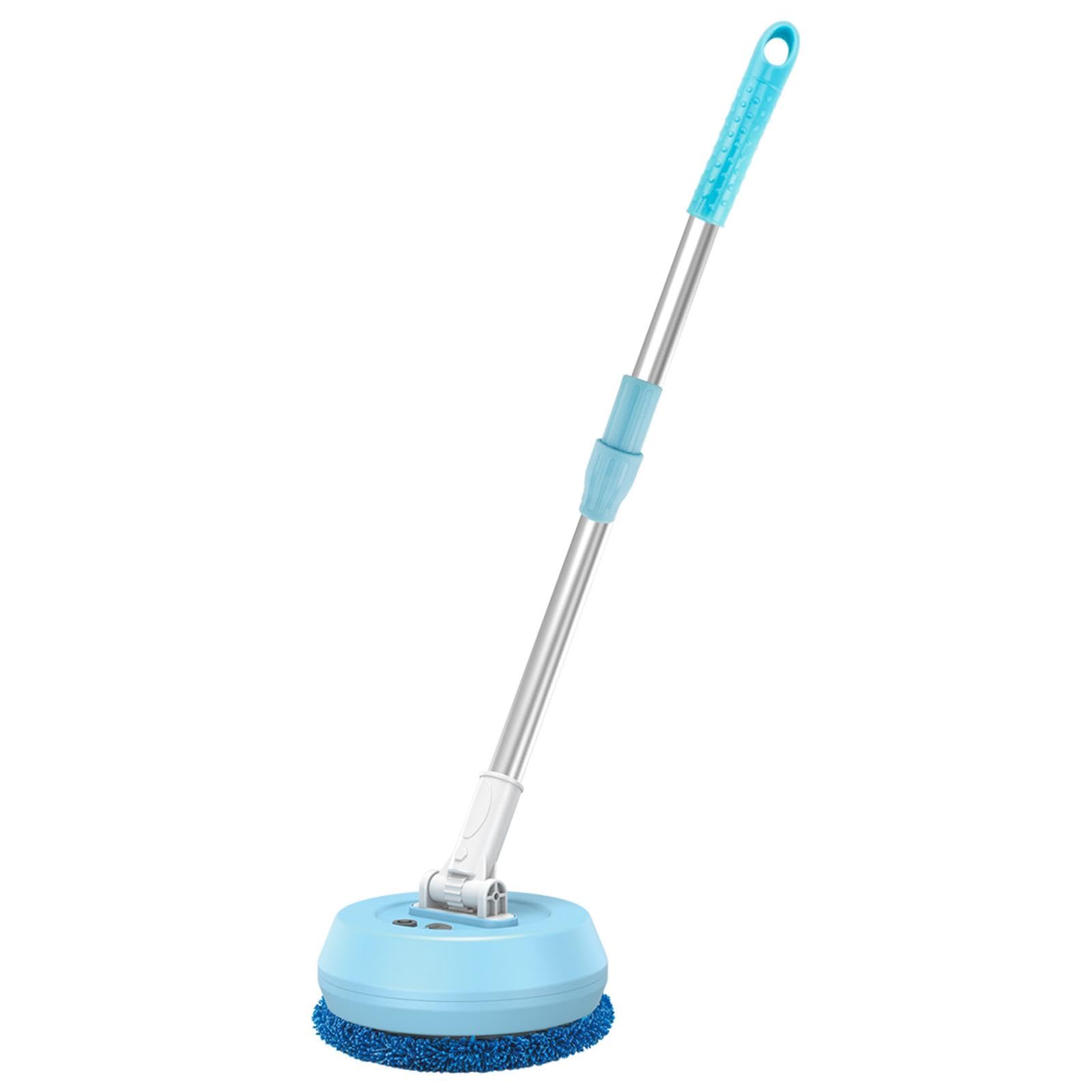 2 Piezas Limpiador Eléctrico para Pisos Máquina de Limpieza Automática para Vidrios Y Pisos Telescópica Reutilizable Pulidor Seco Y Húmedo Ade, Azul