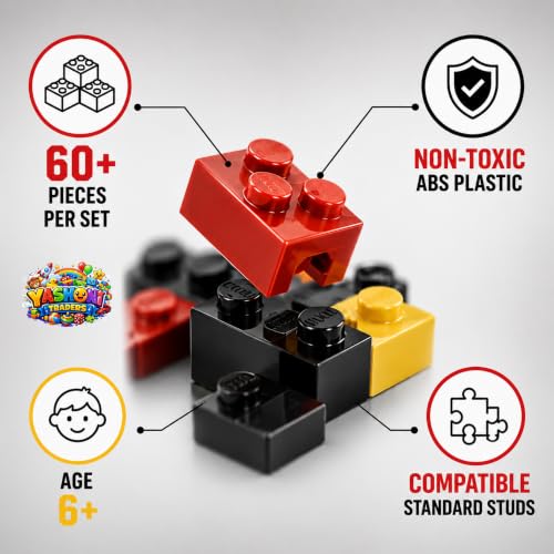 Image of Yashoni Automotive Building Blocks Toy Set for Kids | 10+ Construction Models in one Set| Aircraft, Excavator, Jeep, Car Model Building Kit | Educational STEM Toy | Ages 6+ (Set of 8)