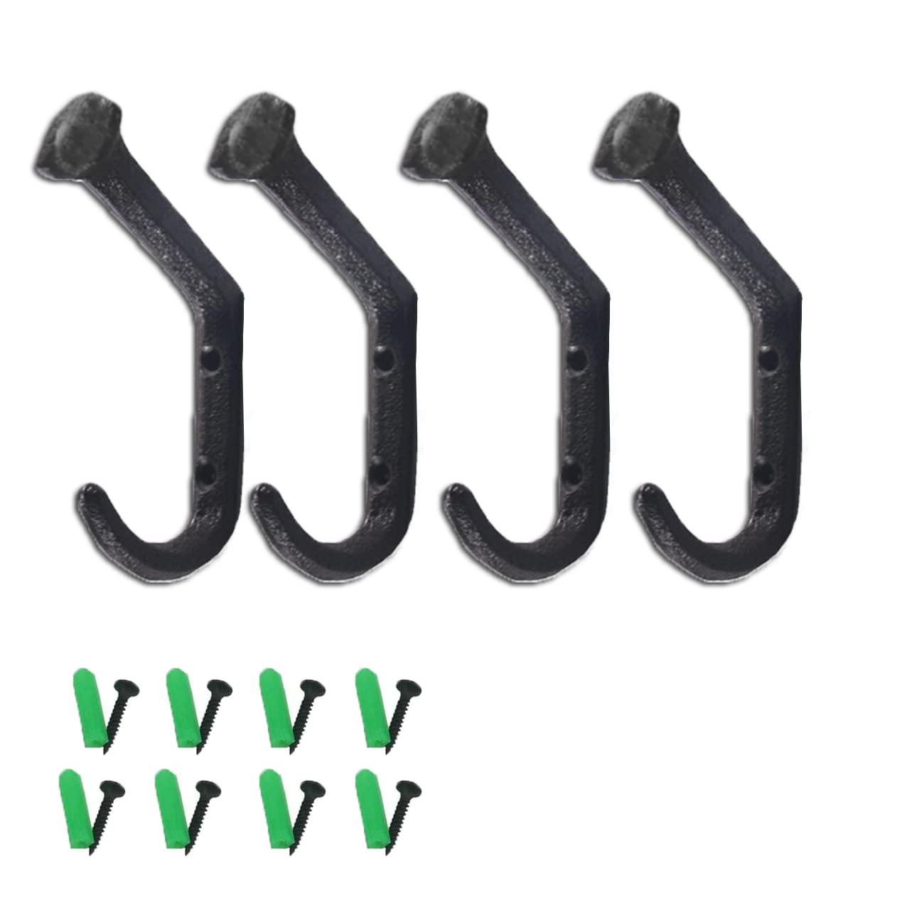 Tinsow Wall Mount Coat Hanger Hooks Rustic Farmhouse Cast Iron Towel Hanger (4)