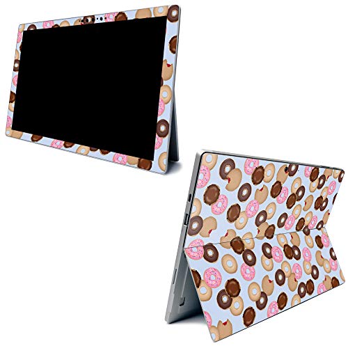 Image of MightySkins Carbon Fiber Skin for Microsoft Surface Pro 7 - Donut Binge | Textured Carbon Fiber Finish | Easy to Apply, Remove, and Change Styles | Made in The USA