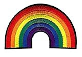Rainbow Iron-On Embroidered Patch Colorful LGBT Gay Rights Emblem Applique