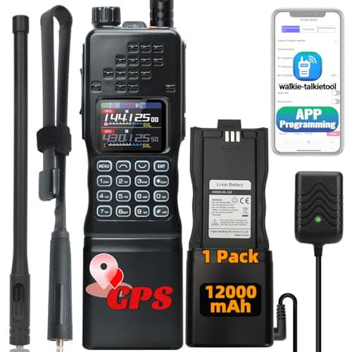 BAOFENG Radio AR-152 PRO GPS Ham Radio Handheld 10W Rechargeable Walkie Talkies Long Range Two Way Radio NOAA Weather Radio APP Programming Copy Frequency USB Charging Battery Survival Tactical Gear