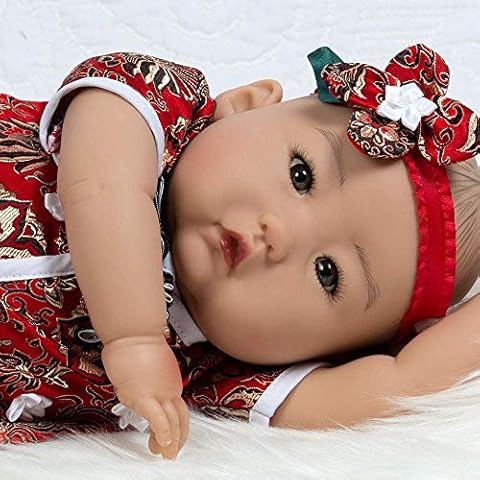 Paradise Galleries Lifelike Asian Reborn Baby Doll Mei - 20 inches (51 cm) Chinese Girl in GentleTouch Vinyl & Weighted Body, 4-Piece Set Cover