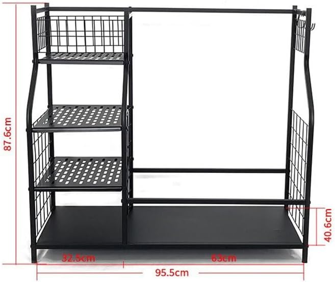 Golf Bag Storage Garage Organizer, Golf Bag Storage Stand and Other Golfing Rack Extra Storage Rack for Golf Clubs, for Garage, Basement (Size : 95.5x40.6x93.6cm)