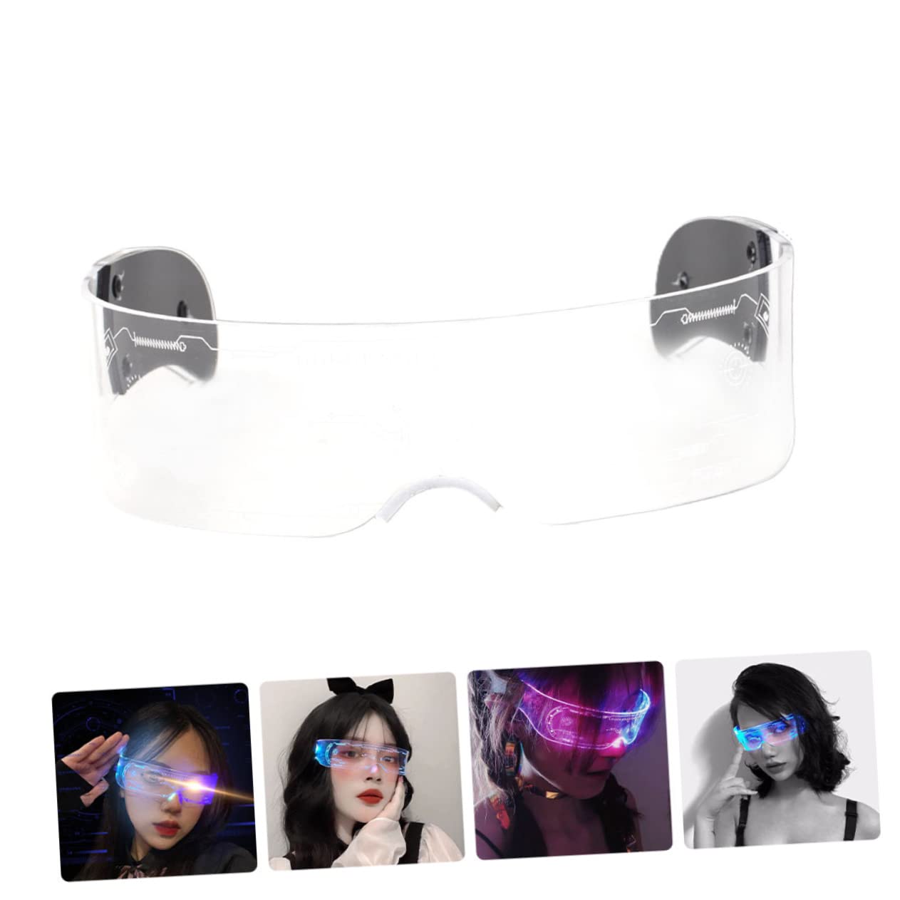 GALPADA 3pares Gafas Luminiscentes Led Para Fiestas Accesorio Creativo De Fiesta Para Adultos Para Discotecas y Celebraciones Nocturnas