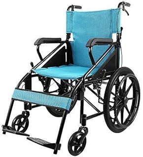 JF-XUAN Silla de Ruedas Plegable Ligero, portátil móviles de la Silla de Ruedas Ultra-Light con reposabrazos abatible, Apto for Incapaz de pie, Caminar