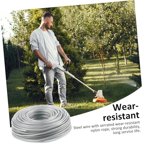 Hilo de nailon resistente para desbrozadora reforzado con cable interno de acero 4