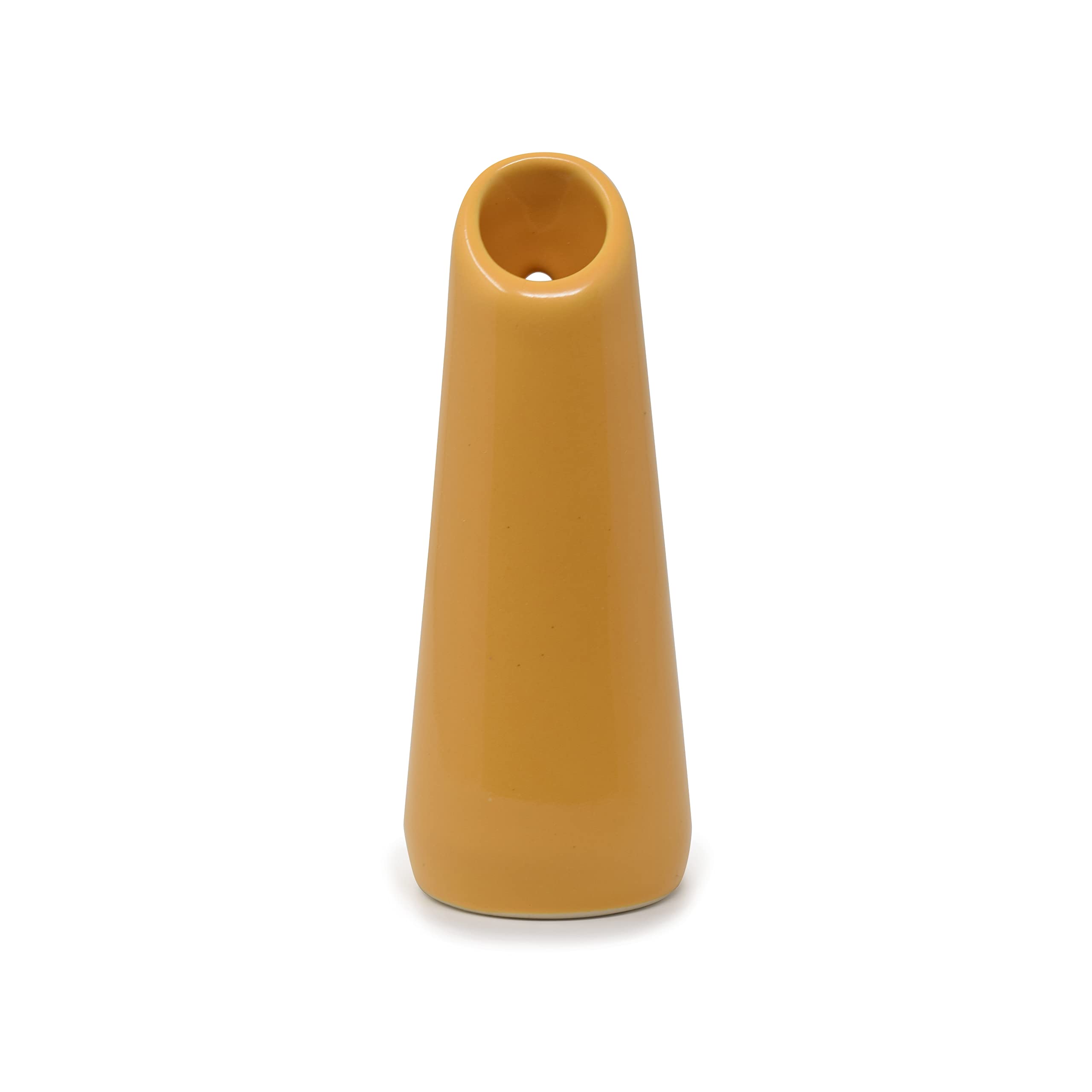 The Himalayan Goods Company Ceramic Wall Hanging or Table top Flower Vase Stand 6 inches (Yellow)-image-14